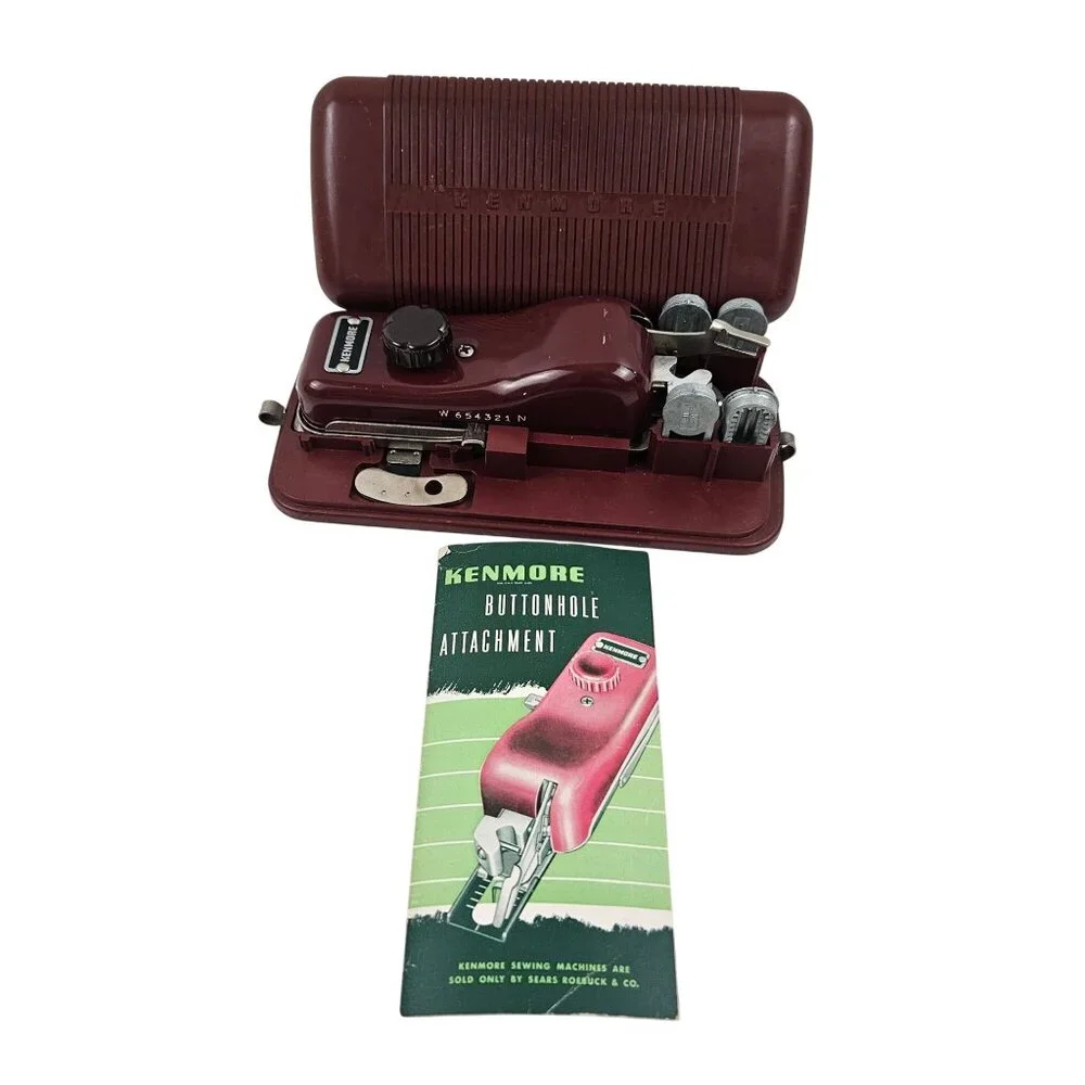 Kenmore Buttonhole Attachement Case Manual Templates Vintage Sewing Machine - Picture 1 of 11